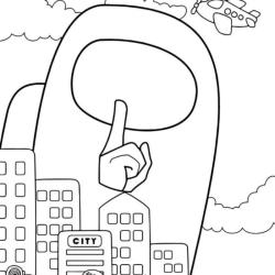 Coloriage Among Us à imprimer