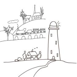 Collection de dessins sur les paysages pour le coloriage. Coloriages à imprimer sur les saisons et les paysages du monde.  Le coloriage de paysage est une façon originale de développer les capacités d