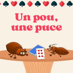Imprimer gratuitement les paroles de la chanson un pou, une puce. Découvrez et redécouvrez cette chanson d'enfant qui parle d'un pou et d'une puce qui jouent aux cartes sur un tabouret. Vous trouverez