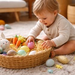 Chasse aux œufs pour bébé : idées simples et magiques pour les tout-petits