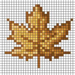 Pixel Art feuille d'automne
