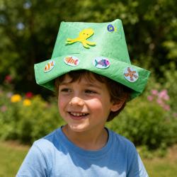 Un petit chapeau origami à faire avec les enfants pour l'été