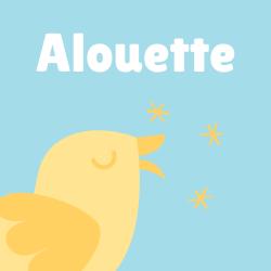 Alouette est une chanson d'origine franco-canadienne, très populaire en France. La chanson alouette est une chanson à récapitulation. À chaque répétition du refrain une partie du corps de l'alouette s