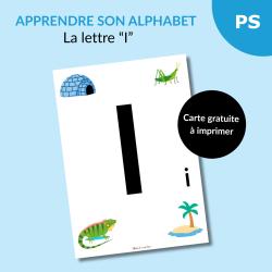 Reconnaître l’alphabet : la lettre I – Carte à imprimer (Petite section)