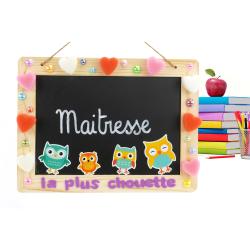 Une ardoise à offrir pour la Maitresse la plus chouette