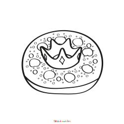 Galette et couronne à colorier pour l'Epiphanie