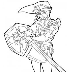Coloriage Zelda à imprimer