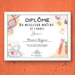 Un diplôme à imprimer pour la meilleure maître de l'année