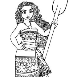 Coloriage Vaiana à imprimer