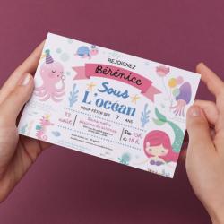 Invitations à imprimer pour un anniversaire sirène
