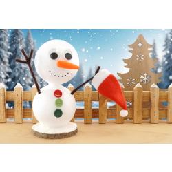 Bonhomme de neige avec des boules polystyrène