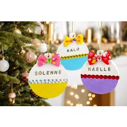 Boule de Noël personnalisée avec un prénom