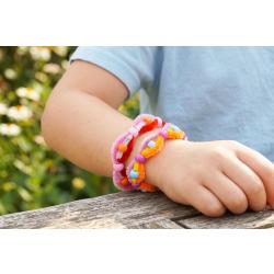 Bracelet en fils chenille et perles