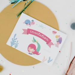 Enveloppe à imprimer pour un anniversaire sirène copie