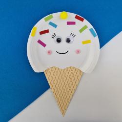 Comment faire une glace kawaii en assiette en carton ?