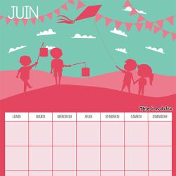 Le calendrier perpétuel du mois de juin à télécharger et à imprimer gratuitement