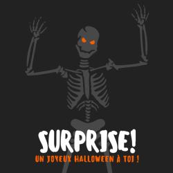 Imprimez gratuitement cette jolie carte d'Halloween avec son squlette afin de l'offrir à un ami ou à quelqu'un de la famille. Il suffit de l'imprimer sur du papier épais et d'y inscrire un petit mot à