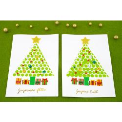 Carte de Noël avec du papier bulle