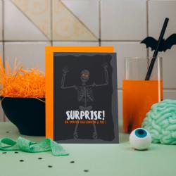 Carte d'invitation à imprimer pour inviter facilement les amis de vos enfants à Halloween.