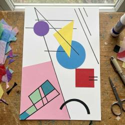 Carte Kandinsky : composition géométrique