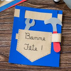 Comment une carte pour la Fête des pères en forme de main ? Découvrez comment faire notre carte Monsieur Papa en forme de main en suivant notre pas-à-pas