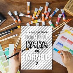 Des cartes de fête des pères prêtes à imprimer pour souhaiter une joyeuse fête des pères à son papa chéri adoré ! Il suffit d'imprimer les cartes directement sur de la carte forte puis d'y écrire un p