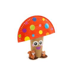 Champignon rigolo et petits écureuils