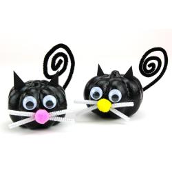 Un chat noir en polystyrène | Tuto Halloween ? | Tête à modeler