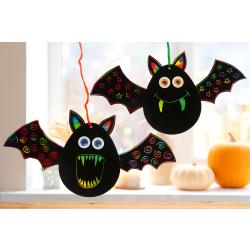 Chauve-souris en carte à gratter