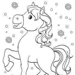 Un coloriage de cheval à télécharger et imprimer gratuitement pour tous les petits amoureux du monde équestre.