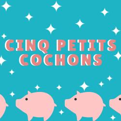 Texte à imprimer d'un comptine de maternelle à chanter et à mimer avec votre enfant. Lire et chanter une comptine : Cinq petits cochons , une comptine pour les enfants, à illustrer.