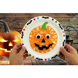?Une citrouille en assiette en carton | Tuto Halloween | Tête à modeler