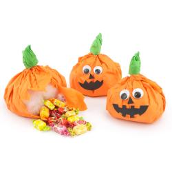 ?Une citrouille en papier de soie | Tuto Halloween | Tête à modeler