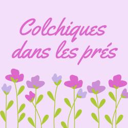 Colchique dans les près. chanson pour l'automne. Paroles et partition  de la chanson à coller par l'enfant dans un cahier de chants.