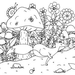 Voici un coloriage d'automne à imprimer gratuitement. Un dessin d'automne à imprimer pour tous les petits amoureux de la nature. Page 03