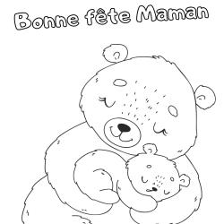 Retrouvez un Coloriage Bonne Fête maman à imprimer et téléchargez une image pour montrer votre amour à maman