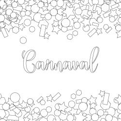Voici le coloriage carnaval ! Un dessin à imprimer sur le thème du Carnaval et de mardi gras - Page 4