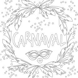 Voici le coloriage carnaval ! Un dessin à imprimer sur le thème du Carnaval et de mardi gras - Page 10