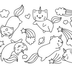 Voici un coloriage chat à imprimer gratuitement. Un dessin de chat à imprimer pour tous les petits amoureux des animaux. Page 10