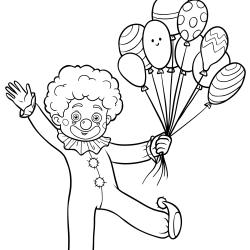 Voici un coloriage clown ! Un dessin à imprimer sur le thème du cirque - Page 11