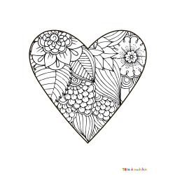 Voici le coloriage coeur #03. Un joli dessin à imprimer gratuitement plein d'amour !