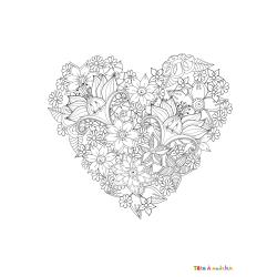 Voici le coloriage coeur #04. Un joli dessin à imprimer gratuitement plein d'amour !