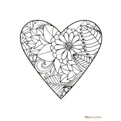Voici le coloriage coeur #06. Un joli dessin à imprimer gratuitement plein d'amour !