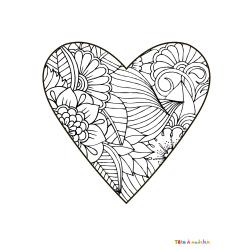 Voici le coloriage coeur #07. Un joli dessin à imprimer gratuitement plein d'amour !