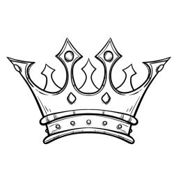 ?Coloriage d'une couronne à imprimer ?️ avec Tête à modeler
