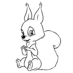 Retrouvez le Coloriage d'un écureuil rapide et imprimez un dessin aux enfants qui aiment ce petit animal mignon.