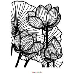 Retrouvez le coloriage de fleurs en pdf et imprimez aux enfants un joli dessin sur le thème de la nature