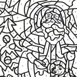 Coloriage de Noël magique à décoder