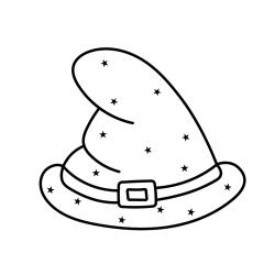 Coloriage d'un chapeau magique à imprimer avec Tête à modeler
