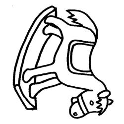 Coloriage du cheval à bascule